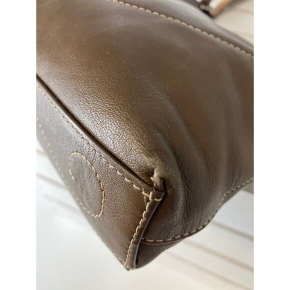 BRIGHTON C813296 SMALL BROWN LEATHER HEART CROSSBODY BAG - Picture 11 of 16